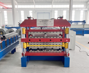 Automatic Triple Layer Metal Roofing <b>Sheet</b> Roll Forming Machine with Motor and PLC Control 220v/380v - Product Image 3