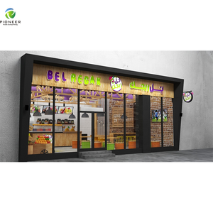 ชุดเฟอร์นิเจอร์แผงไม้สำหรับร้านน้ำชาฟองและร้านกาแฟโต๊ะรับประทานอาหารที่นั่งและเคาน์เตอร์บาร์ออกแบบสำหรับห้างสรรพสินค้าโรงแรม - Product Image 5