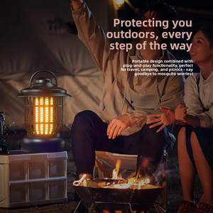 Piège à moustiques portable transfrontalier à choc électrique, lumière nocturne à température simulée <span class=keywords><strong>CO2</strong></span> pour le camping en tente - Product Image 5