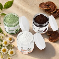 Masque facial en gelée cristalline en poudre, à base de Ganoderma, thé vert, camomille, biologique, hydro-peeling, pour usage SPA, 200g, marque privée