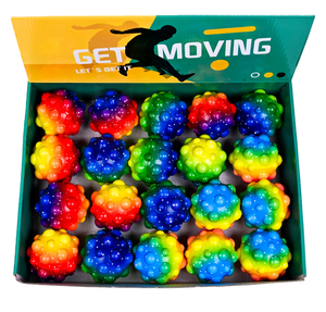 Variedad de Pelotas de PU Elásticas de Alta Calidad <span class=keywords><strong>con</strong></span> Correa de Muñeca, Pelotas de Entrenamiento de Alto Rebote de 6.3CM <span class=keywords><strong>con</strong></span> Puntos Cóncavos-Convexos, Pelotas de Juguete de Colores - Product Image 3