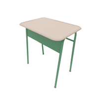 Ensemble de mobilier scolaire pour collège : bureau et chaise individuels en bois, design ergonomique confortable, en vente