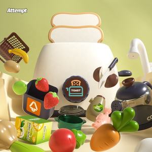 Samtoycn Juego de Cocina de Plástico Multifuncional de 100 CM, Juguete de Simulación de Cocina Real, Juego de Comida para Niños - Product Image 4