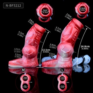 NNSX Funda de silicona hueca para pene con nudo grande, para agrandamiento, fantasía animal, con efecto de eyaculación, juguetes sexuales para adultos para hombres - Product Image 6