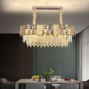 Lustre en cristal de plafond rond à LED en or de luxe moderne décoration de la maison de haute qualité pour le salon et le bureau à domicile - Product Image 4