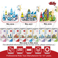 ELI TOYS Blocs Magnétiques Station de Pompiers 31 Pièces 3,75 CM Jouet Éducatif STEM pour Jeu de Rôle Sauvetage Incendie Camion de Pompiers/Hydrant/Extincteur