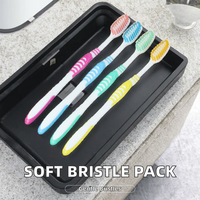 Nylon ultra-doux certifié ISO de haute qualité pour brosse à dents adulte, lot multiple pour l'entretien, manche en PP biodégradable, personnalisable pour la maison