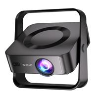Projecteur de poche 4K compatible avec système Android 14, autofocus natif 720P, haut-parleur intégré, pour la maison, la chambre, les jeux en extérieur