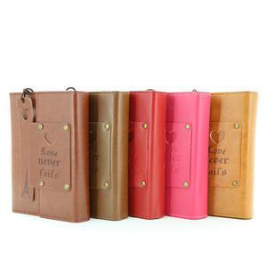 Caderno Personalizado de Couro PU com Fecho, Envelopes para Economia de Dinheiro, Diário - Product Image 1