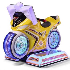 Machine de jeu de simulation de moto de course d'arcade pour enfants, électrique, à monnayeur, avec éclairage clignotant en anglais - Product Image 5