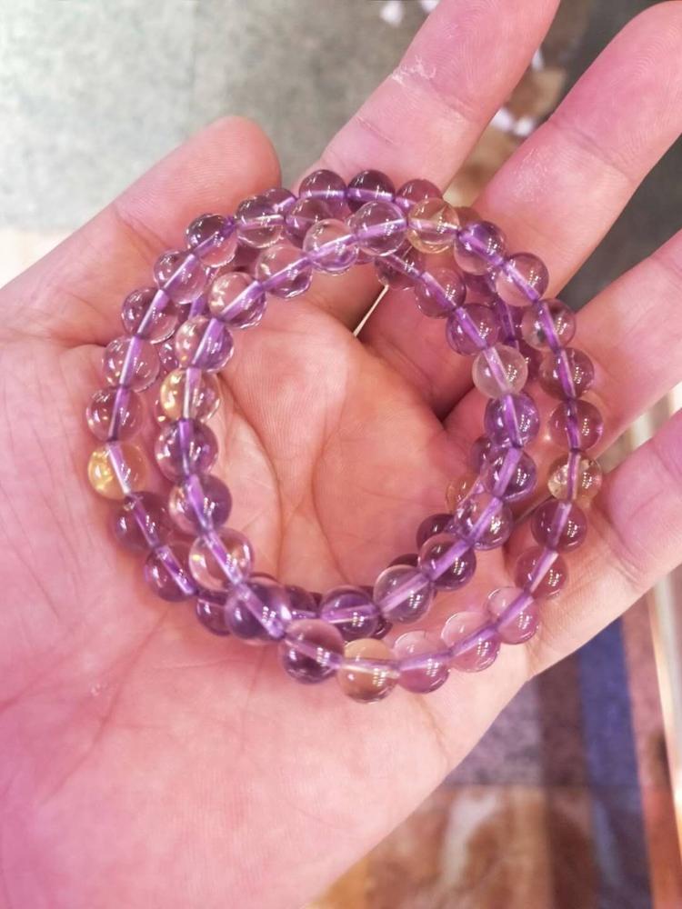 Haute qualité naturel perles d'amétrine amétrine pierre gemme bracelet