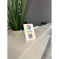 Soporte de exhibición de código QR impreso personalizado de Google Review, soporte de acrílico para negocios, soporte de grifo NFC, soporte de señal QR para redes sociales