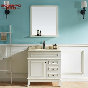 Stile europeo massello <span class=keywords><strong>antico</strong></span> legno di quercia bagno <span class=keywords><strong>lavabo</strong></span> <span class=keywords><strong>lavabo</strong></span> da pavimento con finitura oro specchio <span class=keywords><strong>antico</strong></span> Design moderno - Product Image 3
