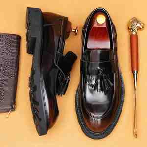 Sandales romaines pour hommes en cuir véritable respirantes et légères à bout pointu, chaussures décontractées d'automne pour l'extérieur et la plage, à lacets - Product Image 3