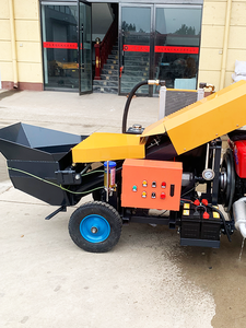 Mini <span class=keywords><strong>pompe</strong></span> à béton diesel sur remorque, haute efficacité, 18 m/h, portée verticale de 240 m, garantie de 2 ans, équipement de construction - Product Image 4