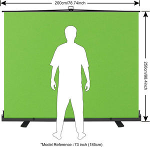 Panel croma plegable <span class=keywords><strong>de</strong></span> pantalla verde para fotografía, telón <span class=keywords><strong>de</strong></span> fondo <span class=keywords><strong>de</strong></span> gran tamaño <span class=keywords><strong>de</strong></span> 2x2,5 m para vídeo y <span class=keywords><strong>estudio</strong></span> en vivo - Product Image 5