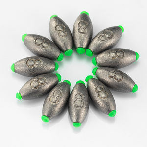 Leurre en forme d'olive, plomb de pêche, jig, appât dur pour la pêche en eau salée et en eau douce - Product Image 1