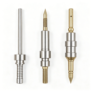 Custom Machined Brass Knurled Screw Stainless Multi <b>Step</b> Guide Shaft Precision Instrument Locating Pin Components - Product Image 1
