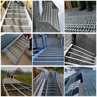Marches d'escalier en acier au carbone durables pour extérieur, en acier inoxydable galvanisé, pour bâtiments, grilles métalliques extérieures, marches en acier – Approvisionnement direct usine