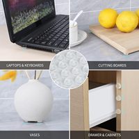 Autocollant protecteur pour meubles et chaises, table en verre, ordinateur portable, tapis antidérapant, patins en caoutchouc de silicone noir adhésifs