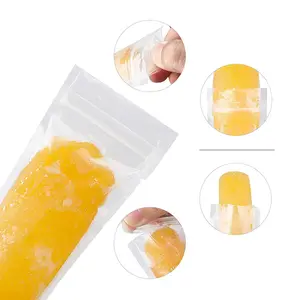 Kilitli plastik Popsicle ambalaj çanta ile özel Diy buz Pop Sticks dondurma kalıp çanta