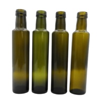 Bouteille en verre d'huile d'olive verte antique Dorica de 250ml avec bouchon de bouteille de 31.5*24mm
