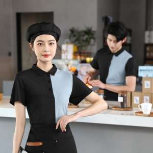 Uniforme de Camarero para Hotel y Restaurante, Diseño Nuevo de Verano 2024, Logotipo Personalizado, Unisex, Bordado, Poliéster/Algodón, Parte Superior + Pantalones - Product Image 5