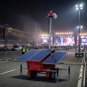 VTS3P-M 2026 Remorque de sécurité mobile solaire CCTV à essieu unique hors réseau 3*455W Panneaux Batterie LFP Contrôleur MPPT IP65 - Product Image 6