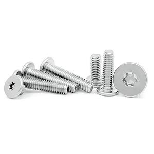 Vis antivol <span class=keywords><strong>Torx</strong></span> à tête plate en acier inoxydable A2 CM, M1.6 M2 M2.5 M3 M4 M5 X 20mm, vis électronique à tête plate SUS304 - Product Image 1
