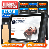 THINKSCAN 689BT PRO J2534 Herramienta de Diagnóstico Automotriz con Mapa de Topología Pass-Thru, Codificación ECU, DOIP, CANFD, Escáner OBD2 de Sistema Completo