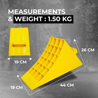 Cales de roue en plastique robustes antidérapantes pour véhicules, butée de roue portable pour voiture, camion, remorque, camping-car, stationnement