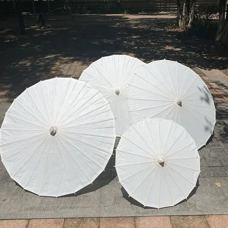 Tersedia Payung Kertas Buatan Tangan Jepang Payung Kertas Putih Payung Parasol untuk Tamu Pernikahan Luar Ruangan