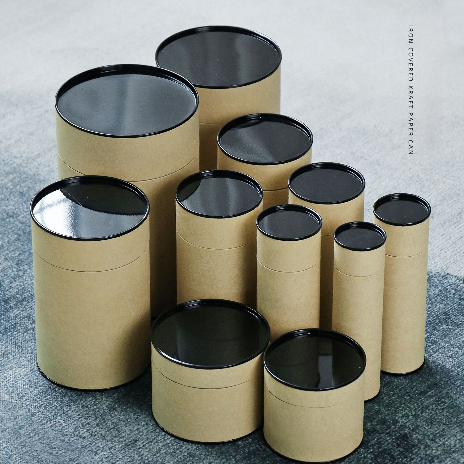 Bio-degradable Cardboard Craft Paper Tube for Tea Packaging Accept Custom Design Printing