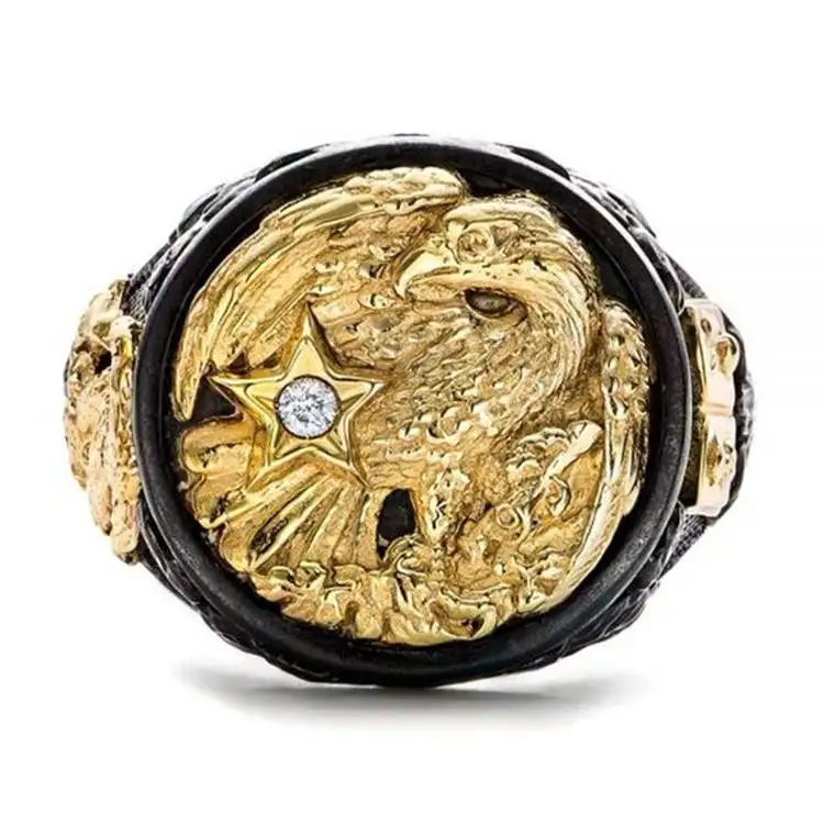 Stylish Fashion Men Jewelry Biker Finger Dragon Eagle Lion Signet Stainless Steel Mens Ring