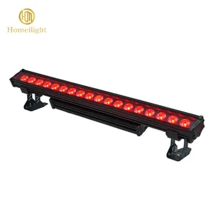 18pcs 3w 12W RGBW Linear Dimming Wall Washer Stage DJ Lights Waterproof LED Wall Washer Bar Outdoor Indoor Light