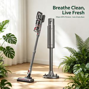 Aspiradora Inalámbrica de 3 Velocidades, 55kPa de Succión Potente, con Base de Vacío Automático y Soporte de Pared, Ligera, 2 en 1 - Product Image 1