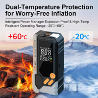 Démarreur de saut avec gonfleur de pneus numérique sans fil portable MAX150PSI, démarreur de saut rechargeable pour voiture et camion