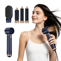 Kit de coiffage 5-en-1 : Sèche-cheveux haute vitesse, brosse à air chaud ionique, boucleur automatique, lisseur ionique