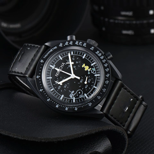 <span class=keywords><strong>Orologio</strong></span> <span class=keywords><strong>cinturino</strong></span> <span class=keywords><strong>in</strong></span> <span class=keywords><strong>pelle</strong></span> <span class=keywords><strong>con</strong></span> cronografo fase lunare, moda <span class=keywords><strong>donna</strong></span> - Product Image 5