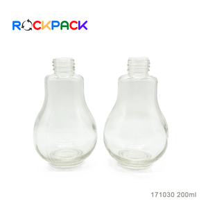 <span class=keywords><strong>200ml</strong></span> Rỗng ánh sáng bóng đèn nước giải khát trà sữa Chai thủy tinh với kim loại có nắp đậy - Product Image 4