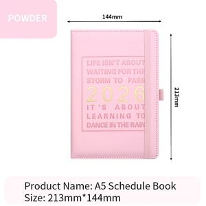 Agenda 2026 A5 con Cierre Elástico, Agenda en Inglés, Calidad de Exportación, Regalo Corporativo, Diario, Cuaderno Promocional - Product Image 6