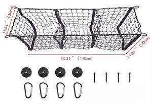 <span class=keywords><strong>Filet</strong></span> de coffre de voiture à 3 poches <span class=keywords><strong>Filet</strong></span> de <span class=keywords><strong>rangement</strong></span> en maille noire pour voiture, SUV, camionnette, fourgonnette. - Product Image 4
