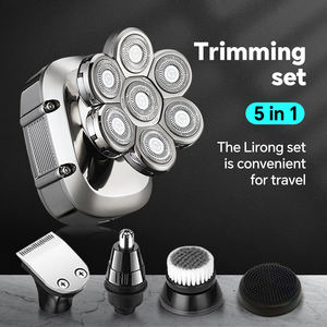 USBパワーのハゲセブンブレード電動シェーバー家庭用およびホテル使用5つのロータリーひげヘアクリッパートリマー - Product Image 2
