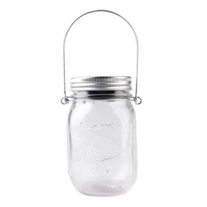 <b>Solar</b> Mason Jar Lamp Glass Outdoor LED <b>Light</b> Courtyard <b>Hanging</b> Decor - Product Image 4
