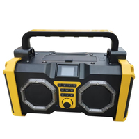 Radio à manivelle d'urgence à énergie solaire Haut-parleur Bluetooth Lampe de poche LED SOS Alarme Chargement de téléphone USB Résistant aux intempéries pour l'extérieur