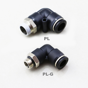 90 Grad <span class=keywords><strong>PL</strong></span>-G BSP 1/8 "1/4" 3/8 "1/2" 4mm 6mm 8mm 10mm 12mm 16mm Push-to-Connect Union Elbow <span class=keywords><strong>PL</strong></span> Kunststoff-Druckluft anschluss - Product Image 2