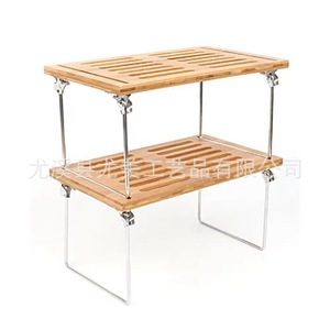 Bamboo multi-layer <b>vegetable</b> rack, suitable for hot pot restaurant kitchens, and as a draining rack for restaurant bathrooms. - Product Image 5