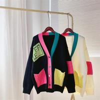 Cardigan en tricot à manches longues pour femme, motif uni, boutonné, décontracté, pull d'hiver