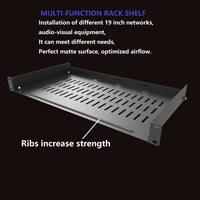 Plateau de rack ventilé universel 1U sans rebord pour armoire réseau ou rack de serveur 19 pouces, boîtiers électroniques et instrumentaux