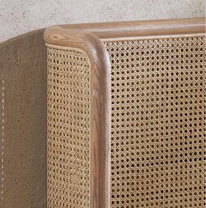 Mueble nórdico moderno personalizado con cama grande, mueble de madera de ratán - Product Image 3